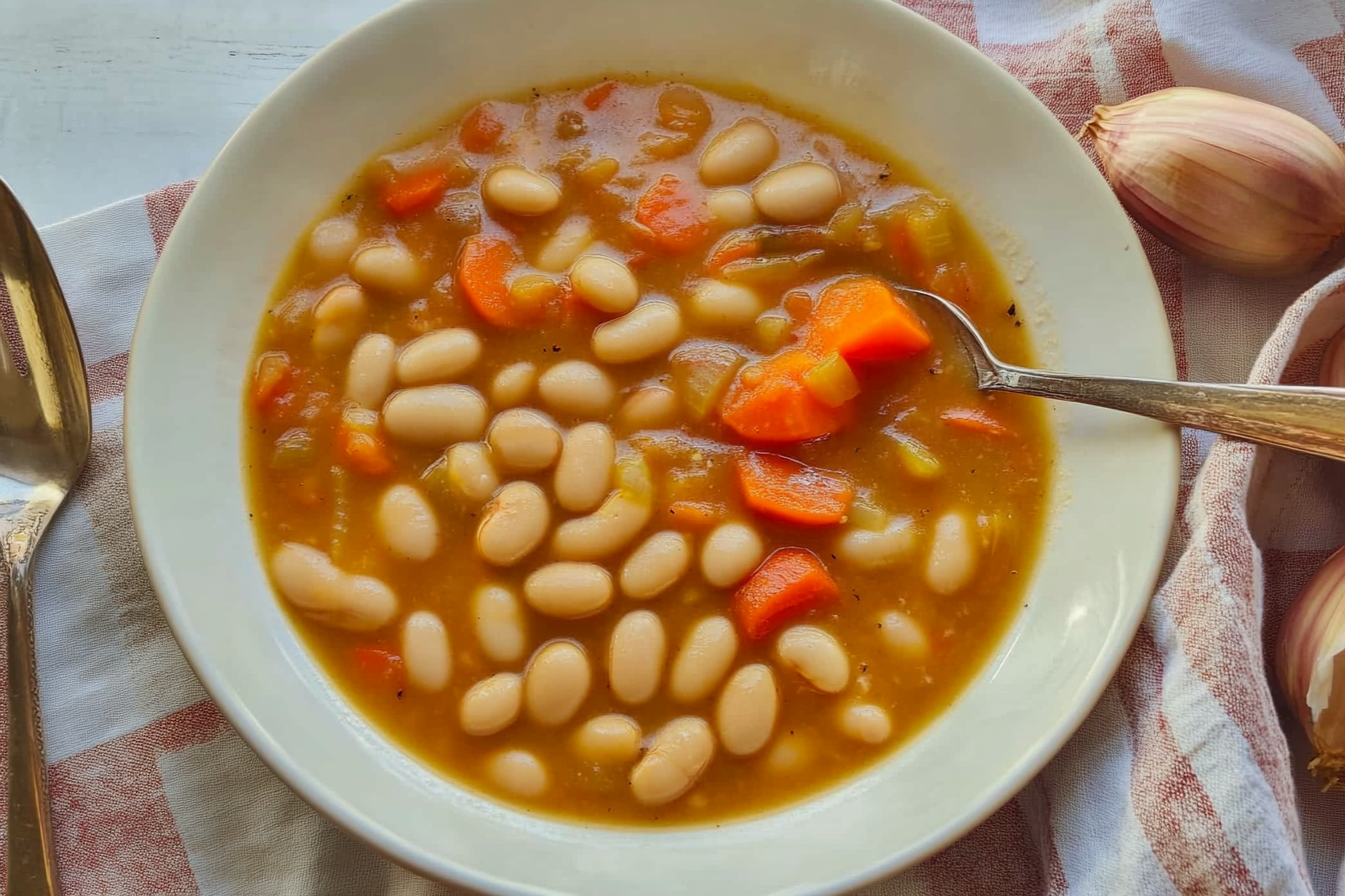 Alubias blancas con verduras