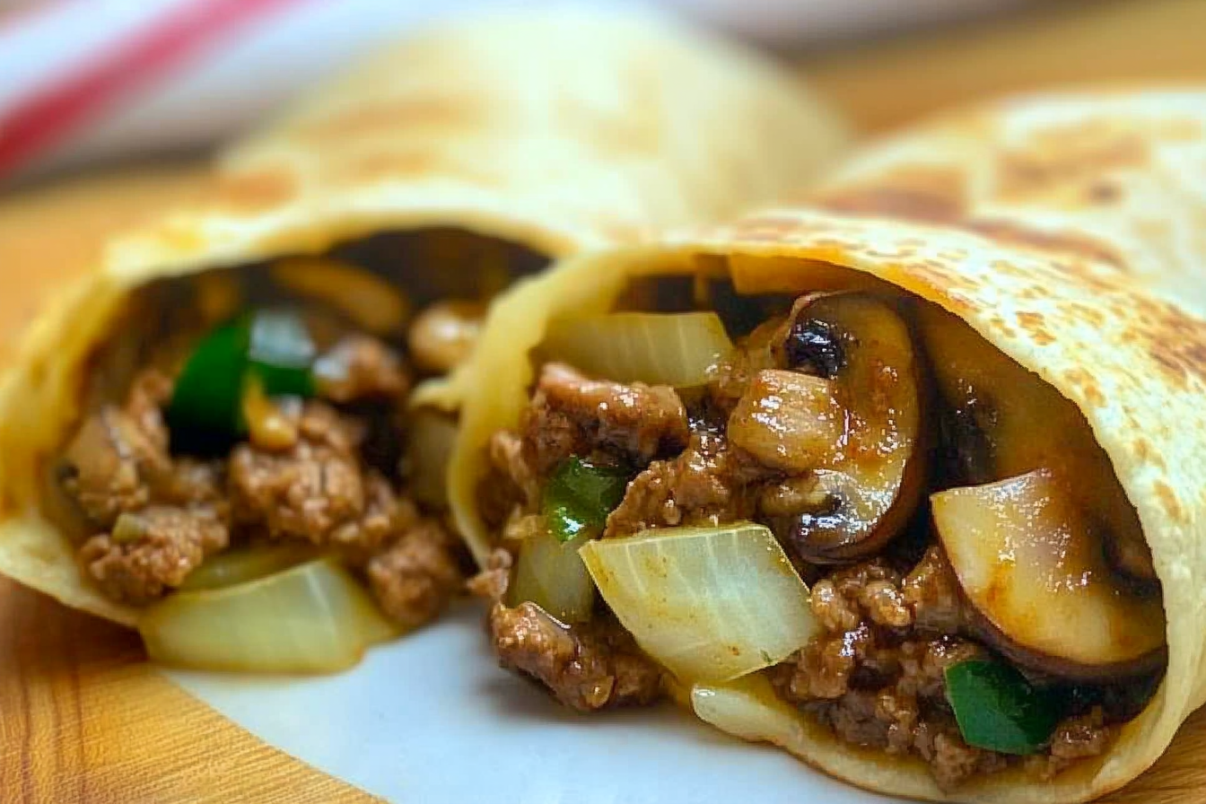 Burritos de Carne e Champignon