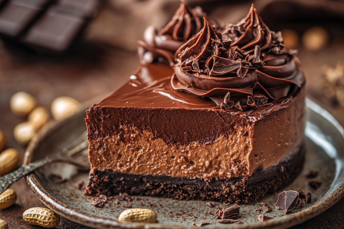 Cheesecake de Chocolate com Amendoim