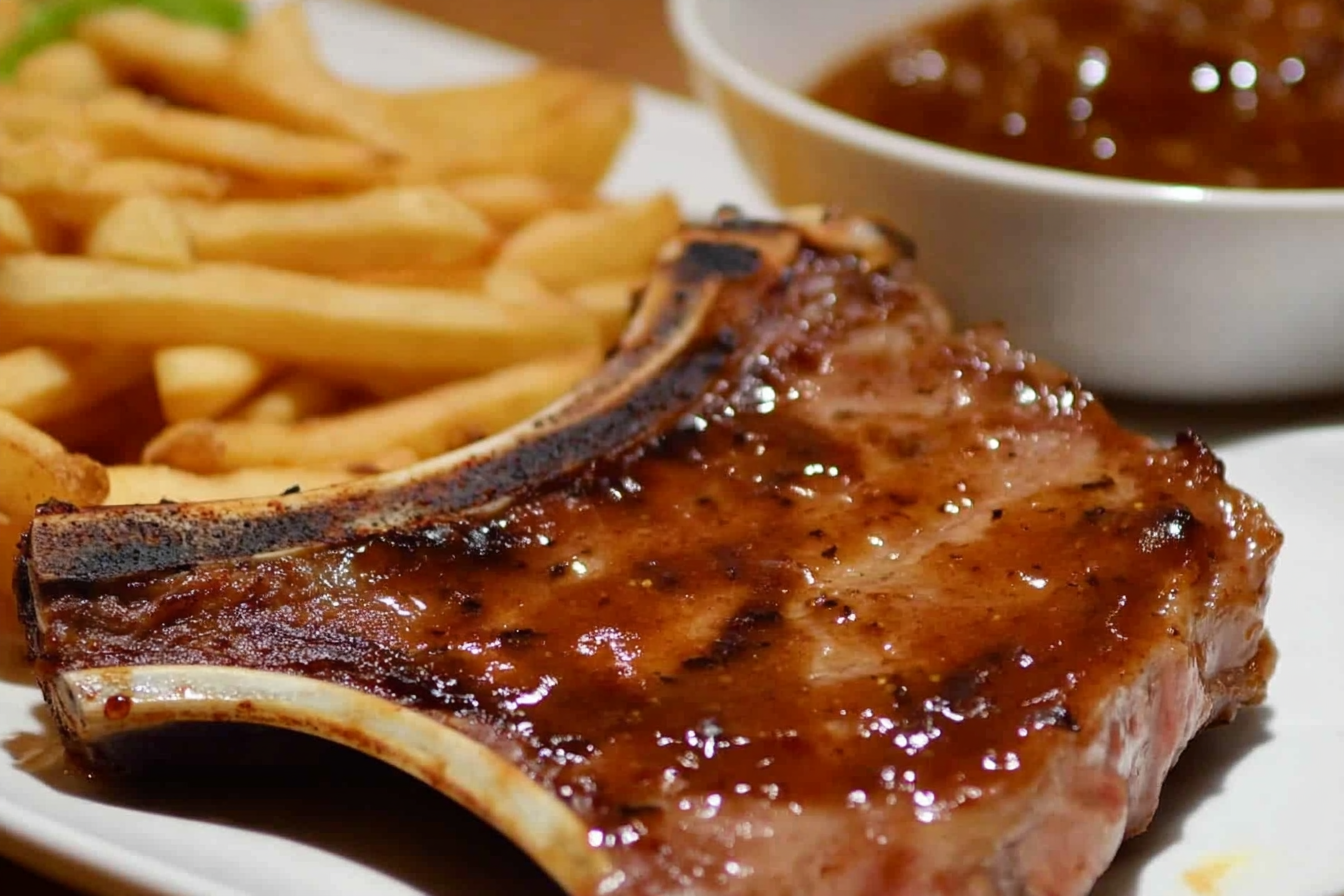 Chuleta de ternera a la barbacoa