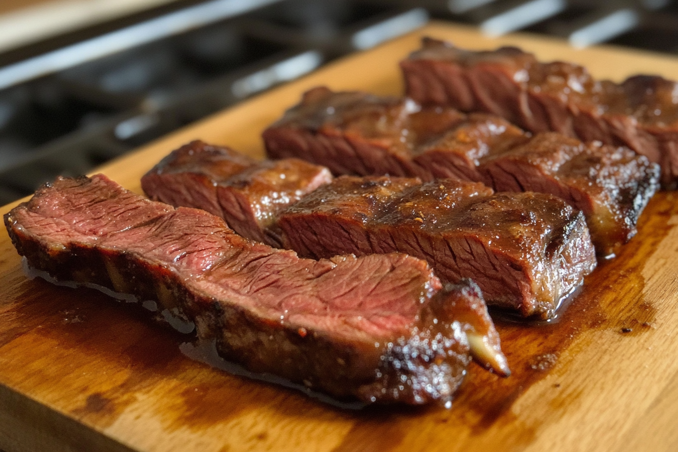 Costelas de carne bovina assadas