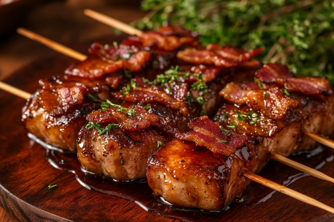 Costeletas de Porco com Bacon