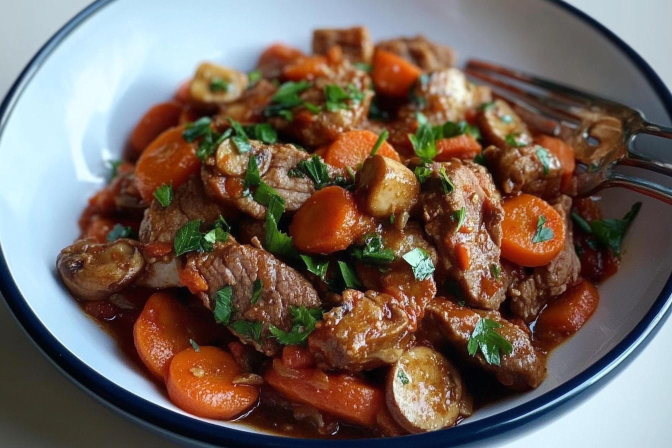 Dados de Ternera com Cenoura