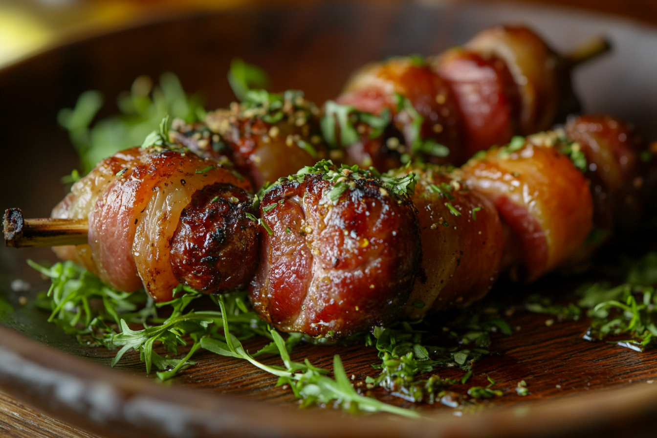 Espetinhos de Cordeiro com Bacon