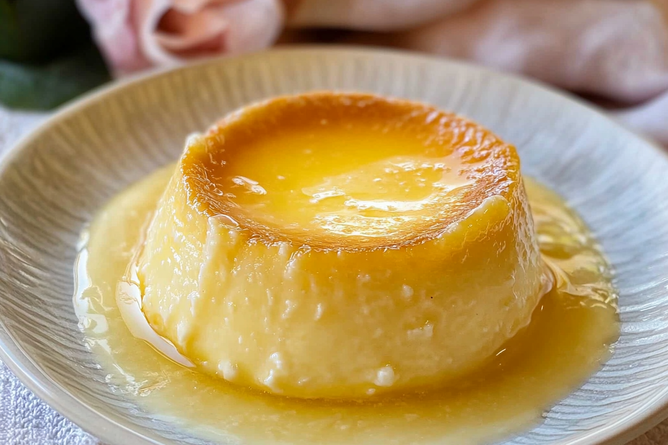 Flan de huevo e baunilha