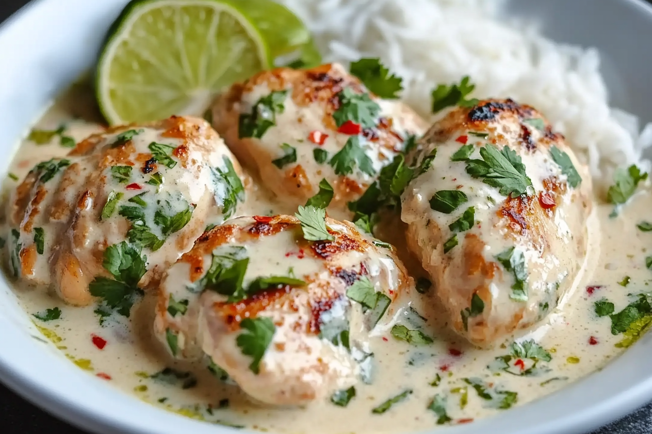 Frango Cremoso de Coco e Limão