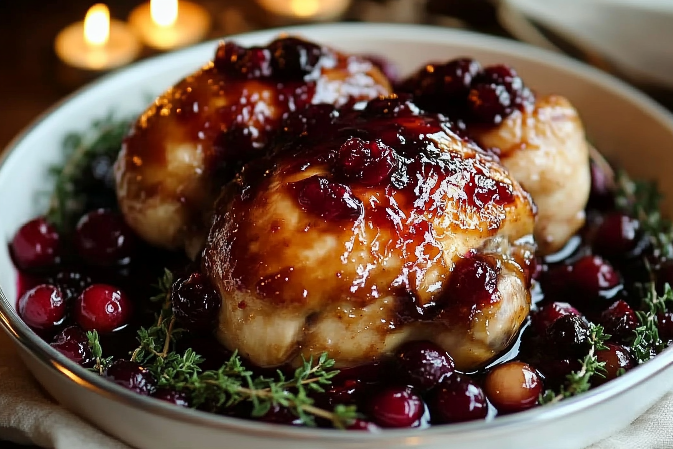 Frango com Molho de Cranberry