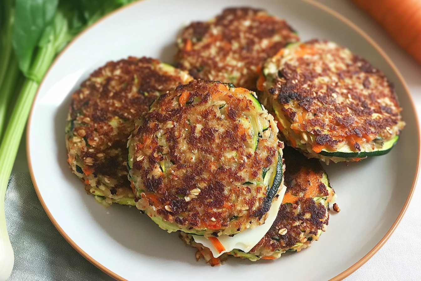 Hamburguesa de zanahoria y calabacín
