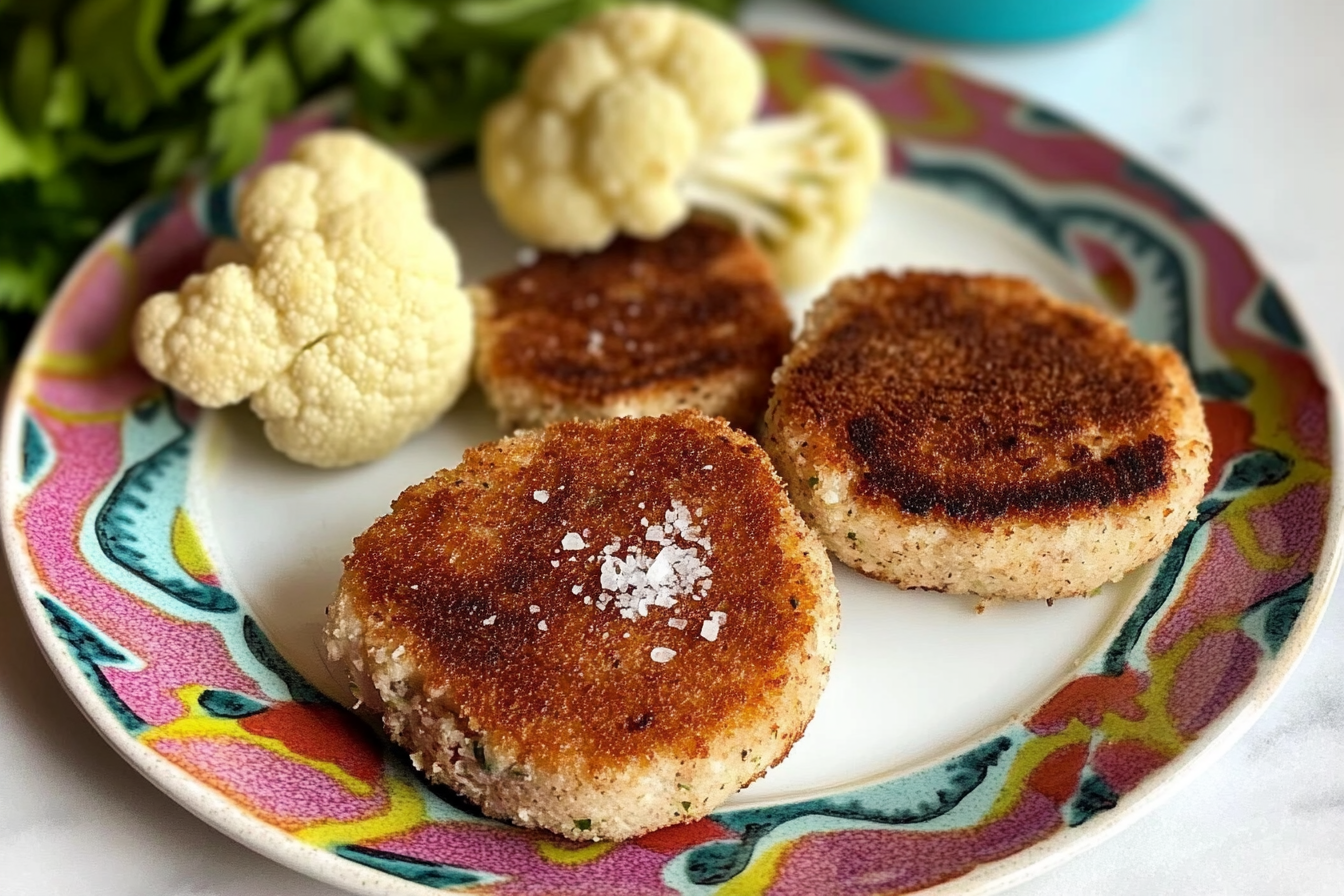 Hamburguesas de Atum e Couve-flor