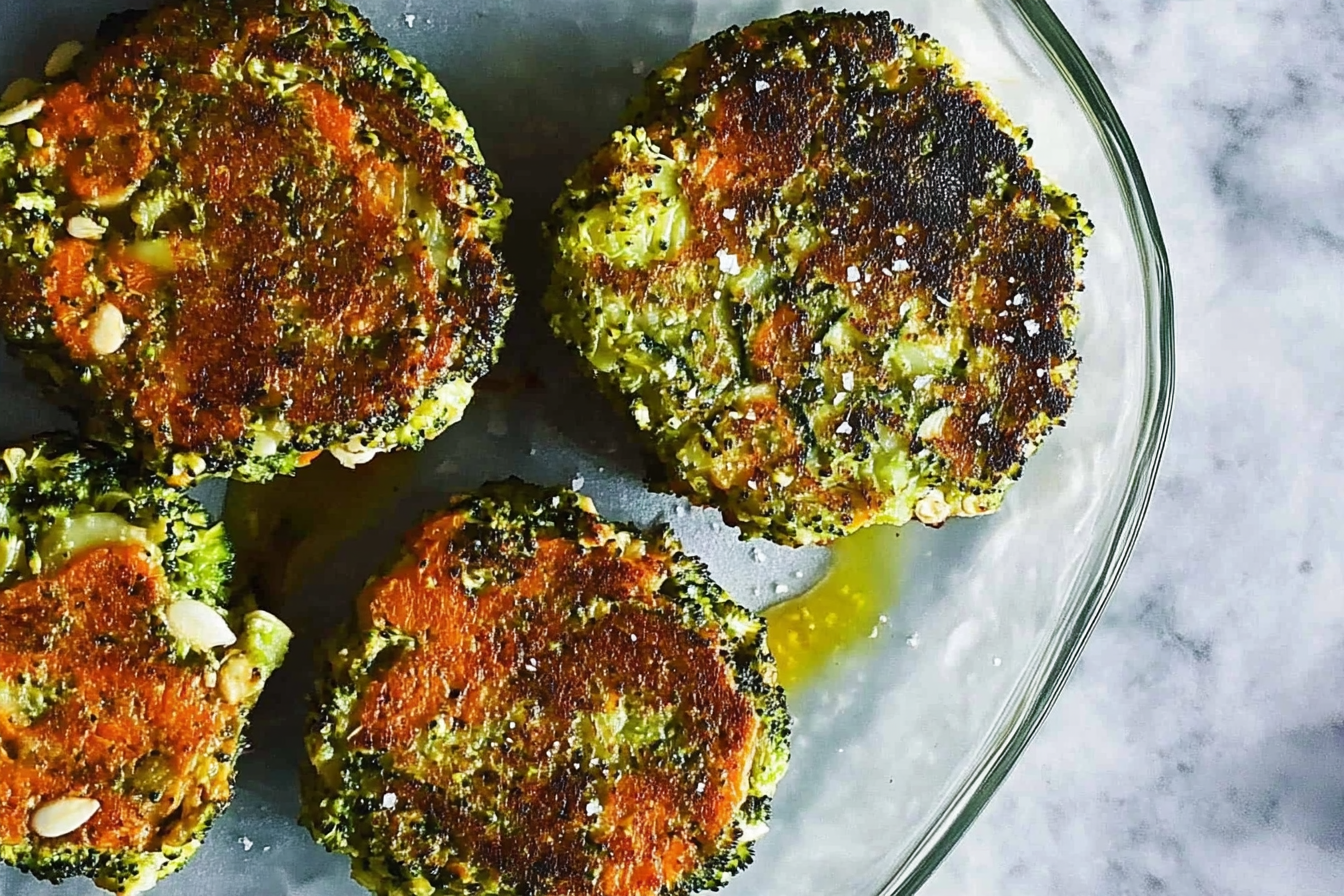 Hamburguesas de brócoli e cenoura