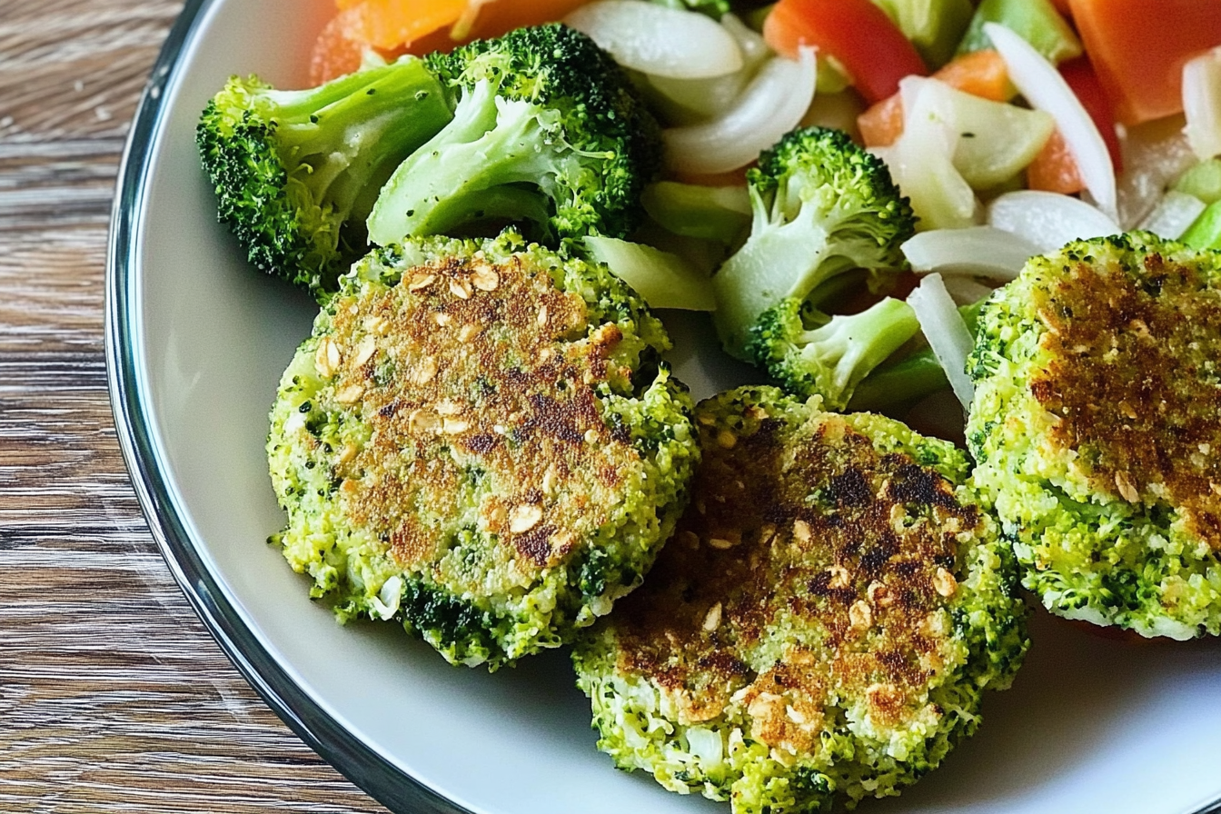 Hamburguesas de brócoli e feijão branco
