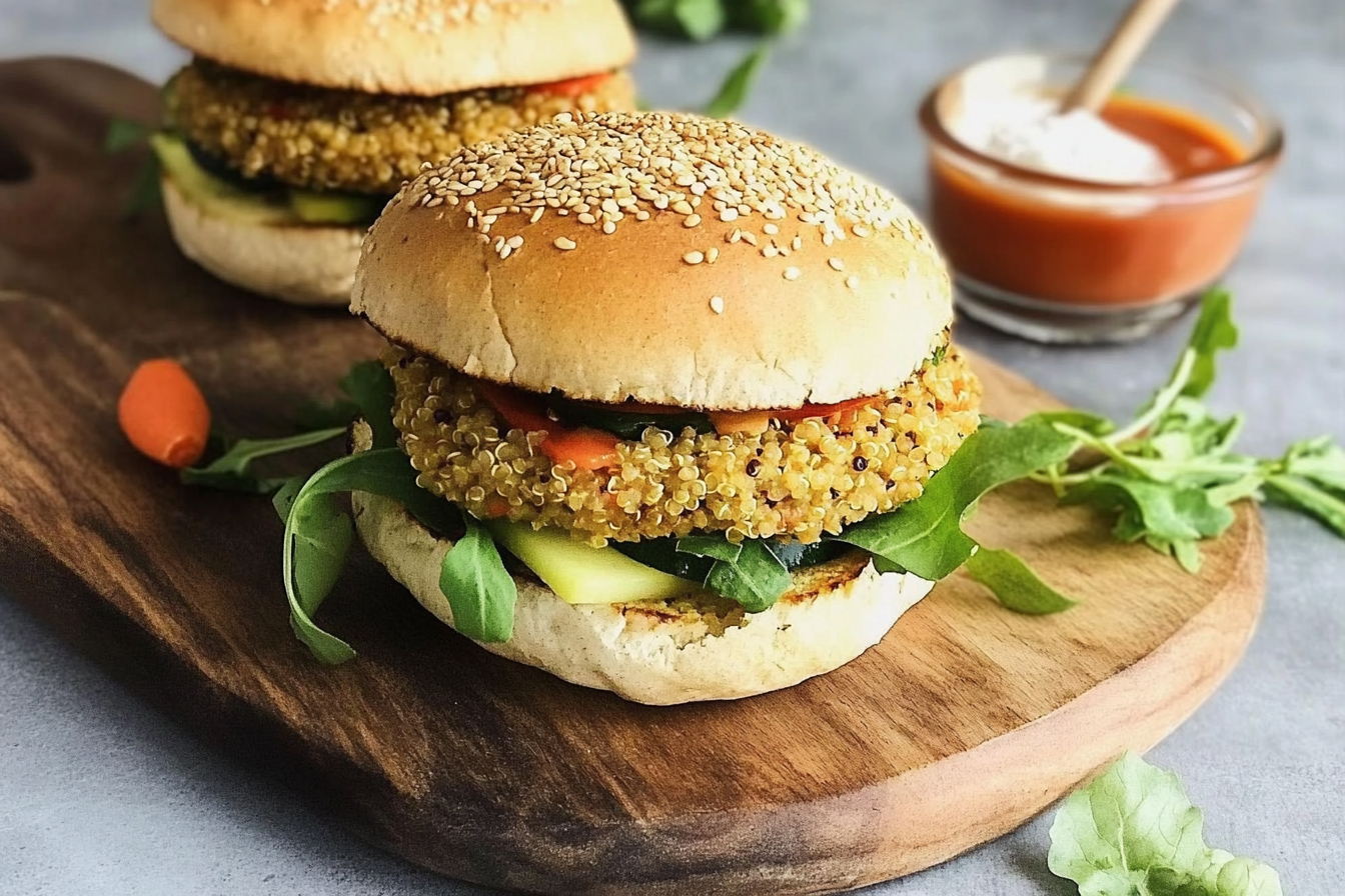 Hamburguesas de quinoa con verduras