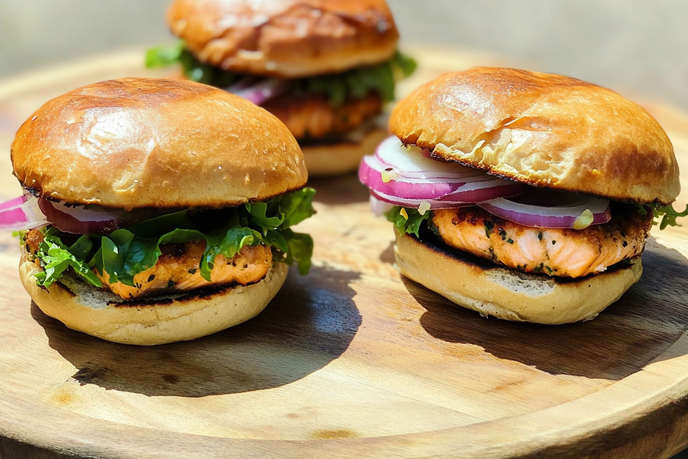 Hamburguesas de salmón fáciles