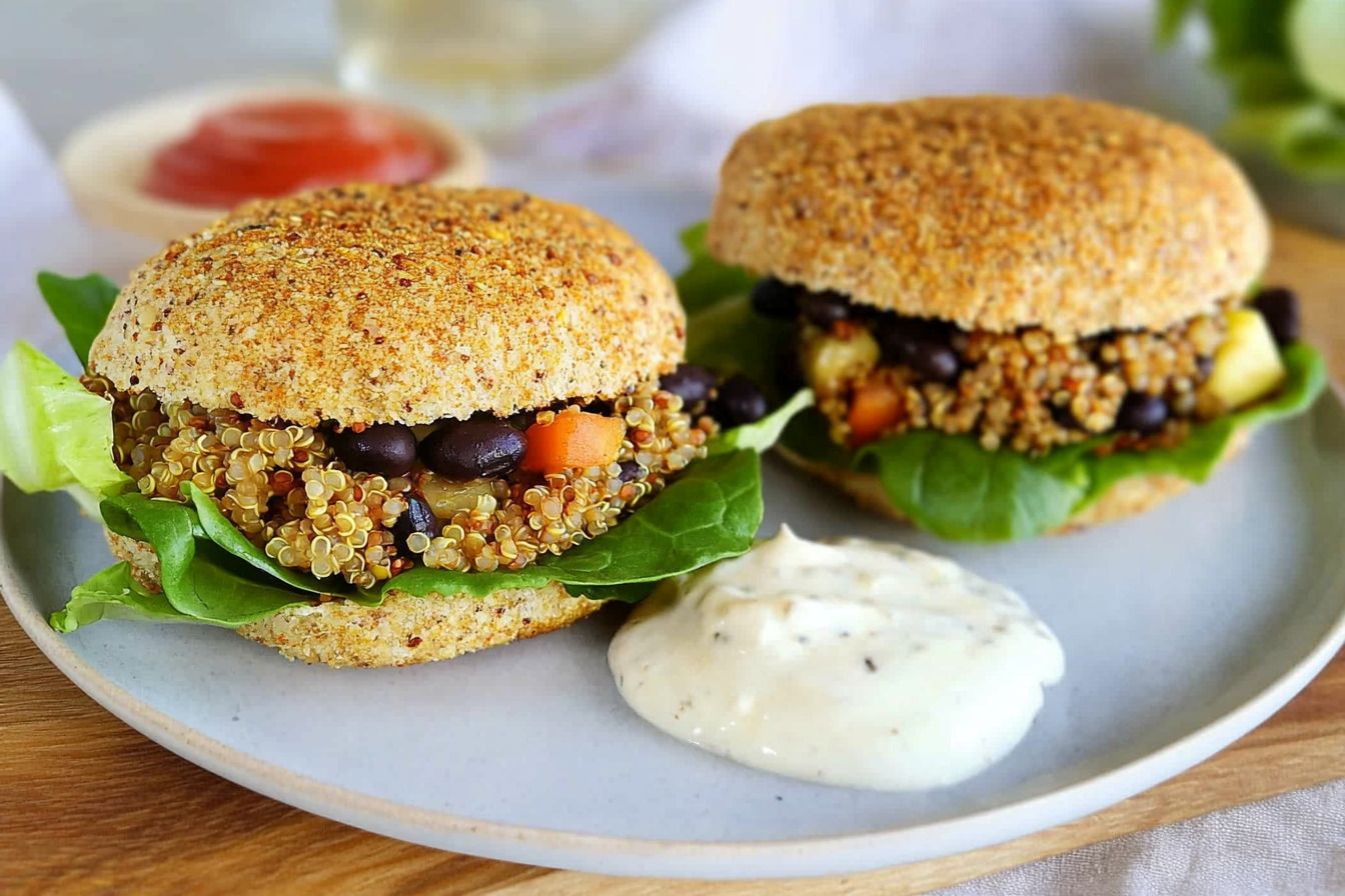 Hamburguesas vegetales de quinoa