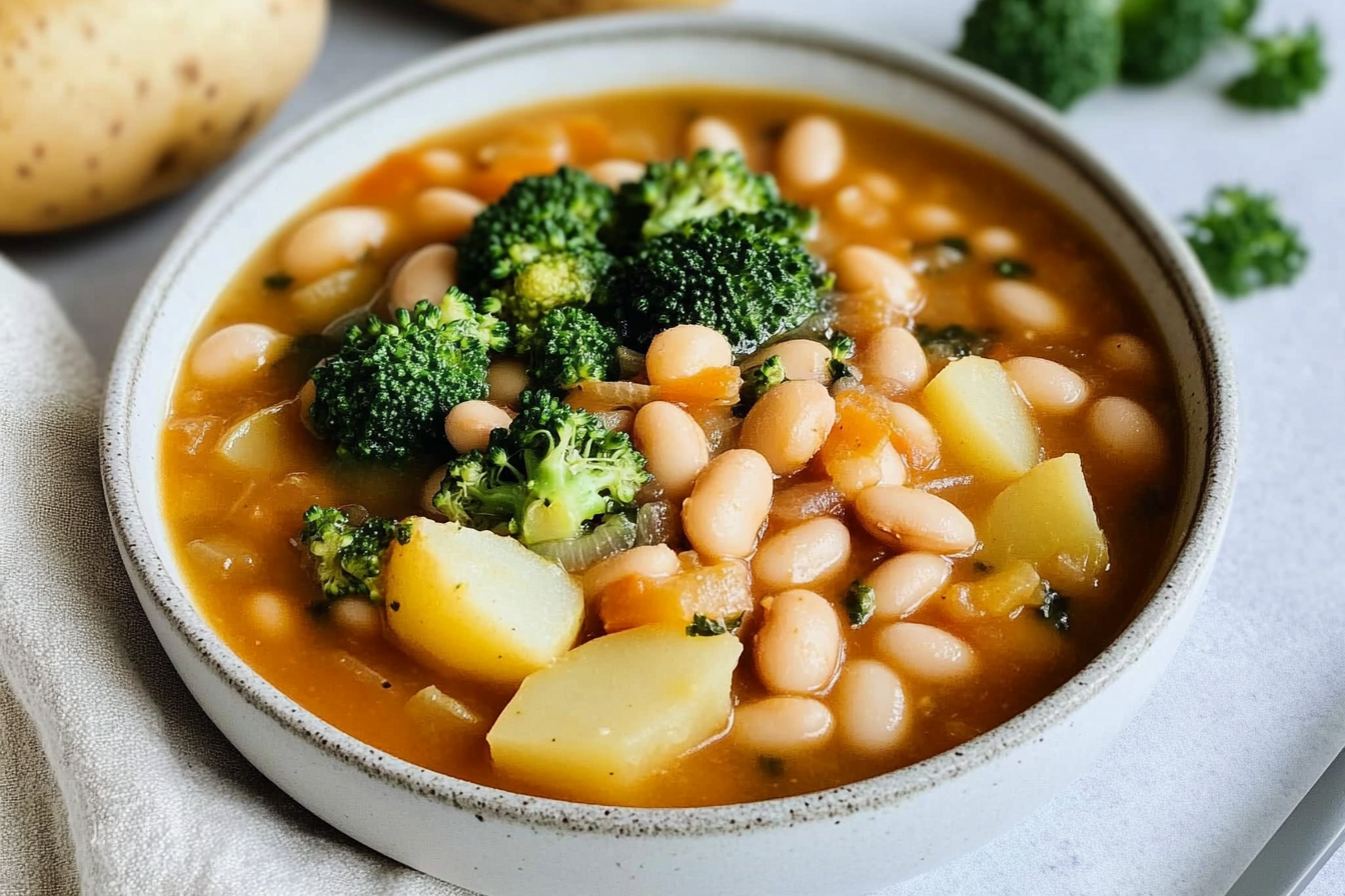 Judías blancas con brócoli