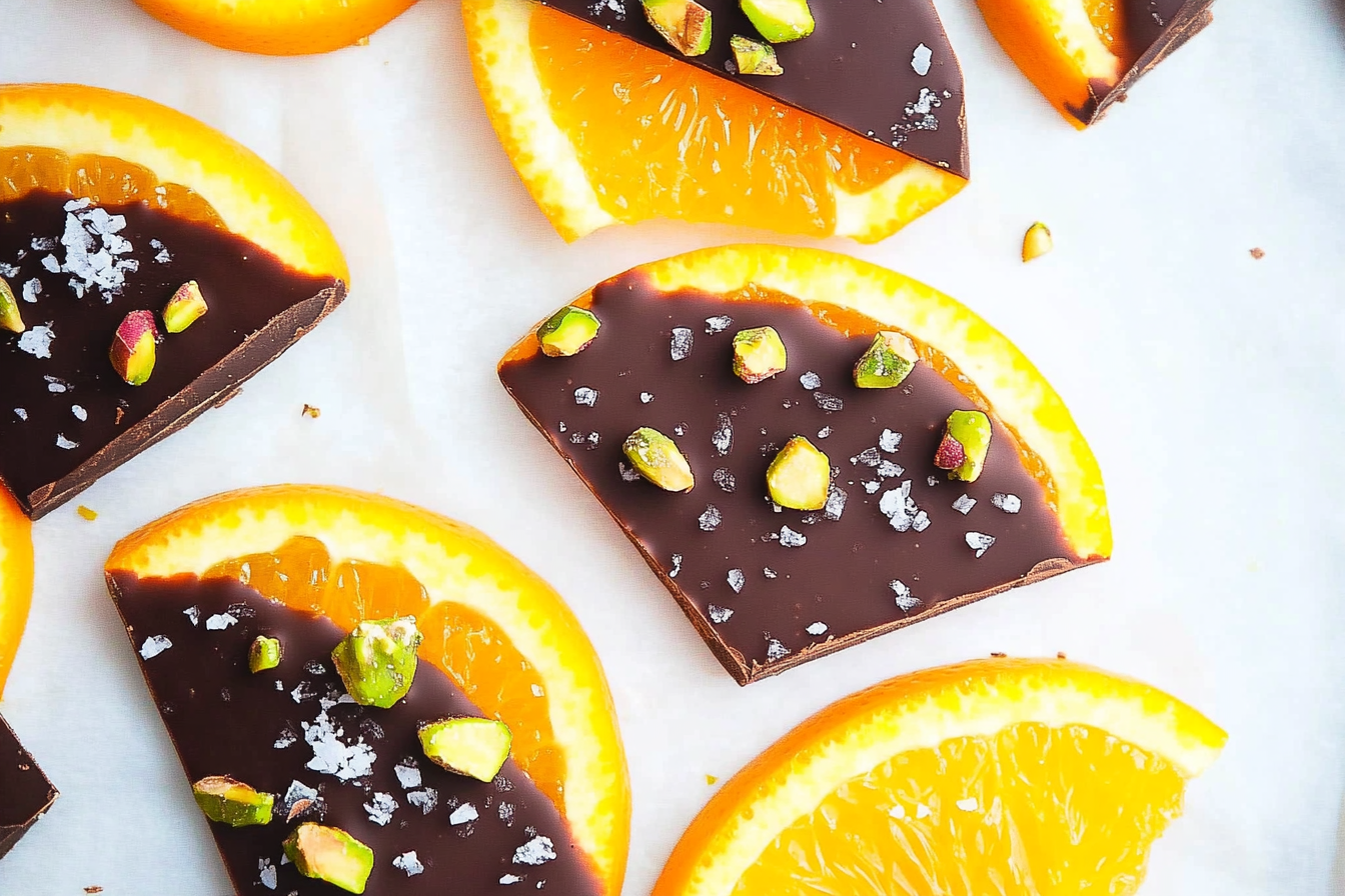 Laranja com Chocolate e Pistachos