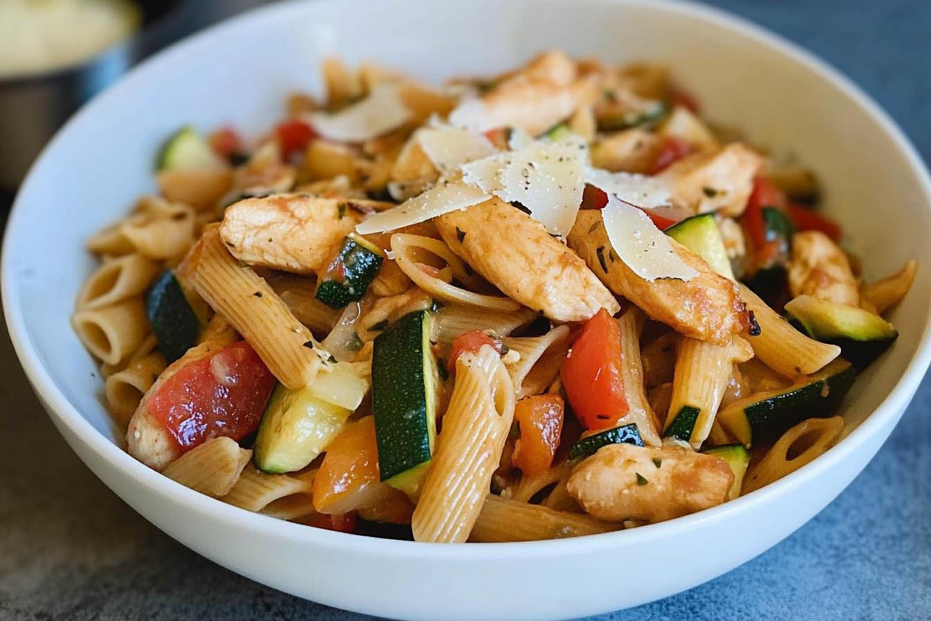 Massa Integral com Frango e Legumes