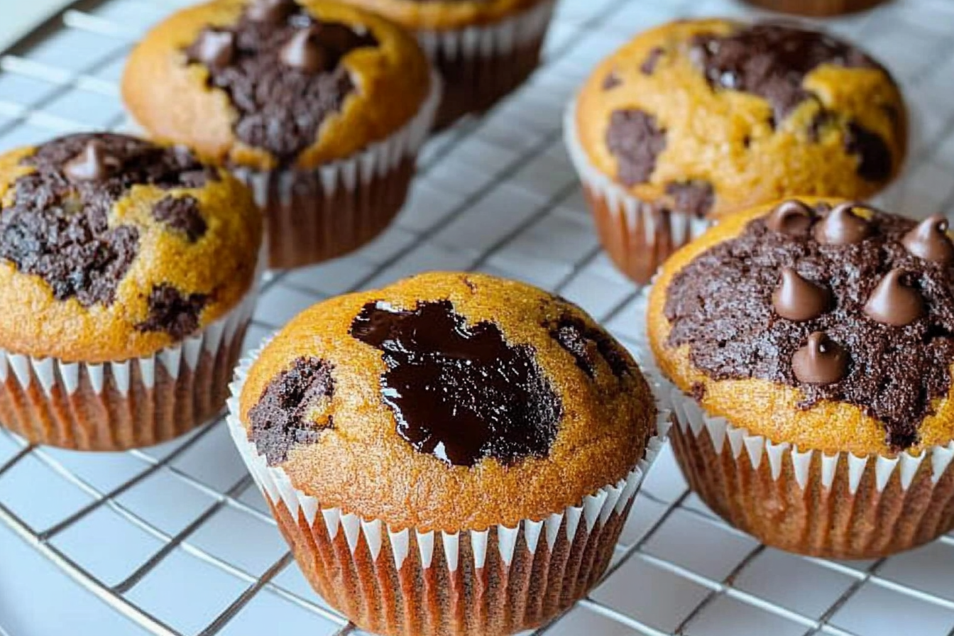Muffins de Abóbora com Chocolate