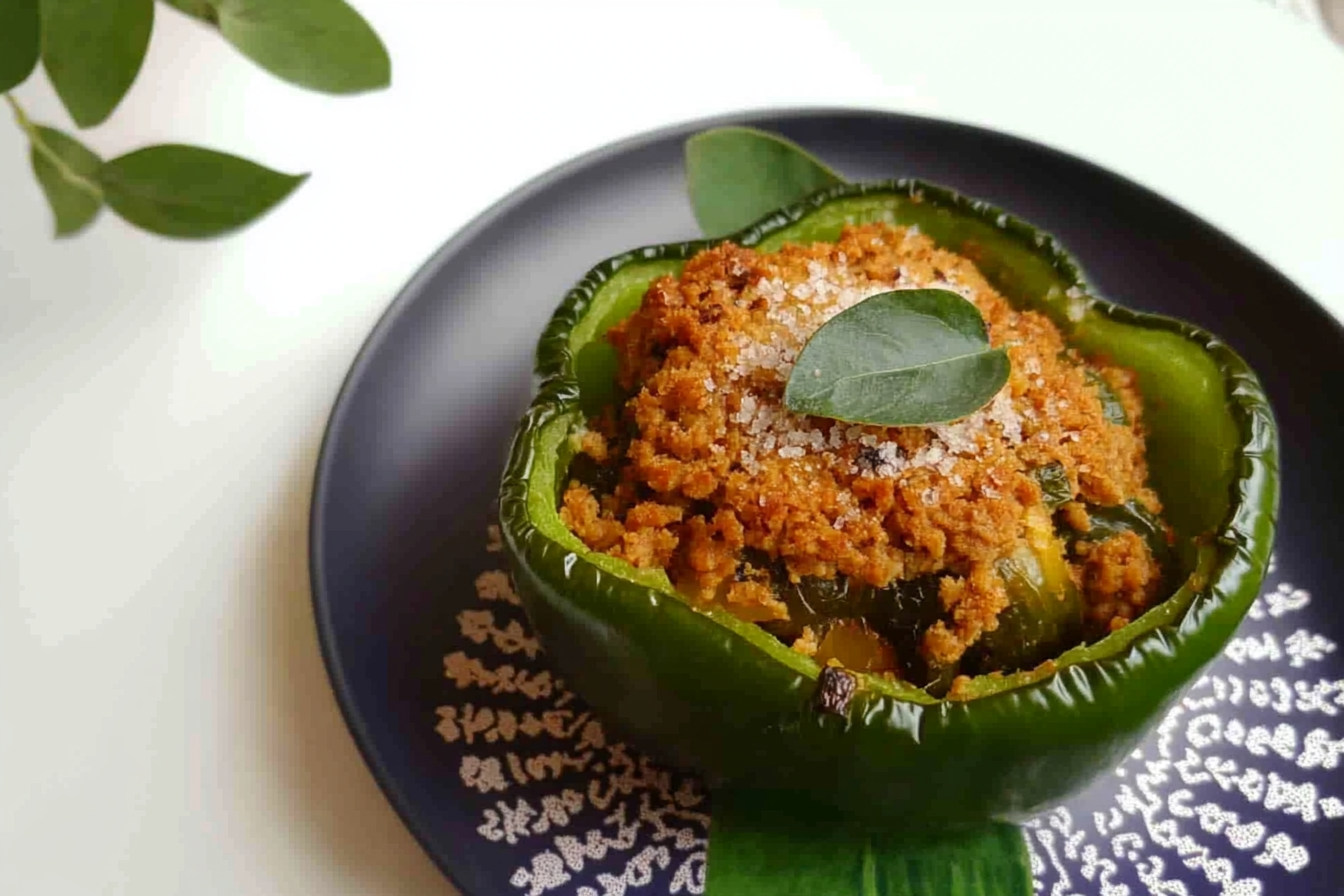 Pimentão Verde Recheado com Carne