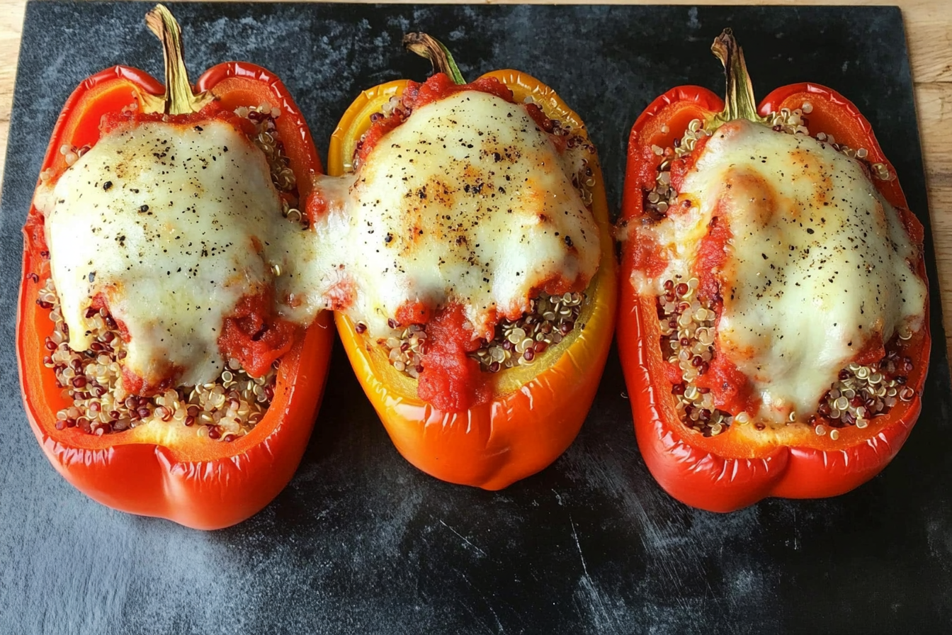 Pimientos rellenos de quinua y carne