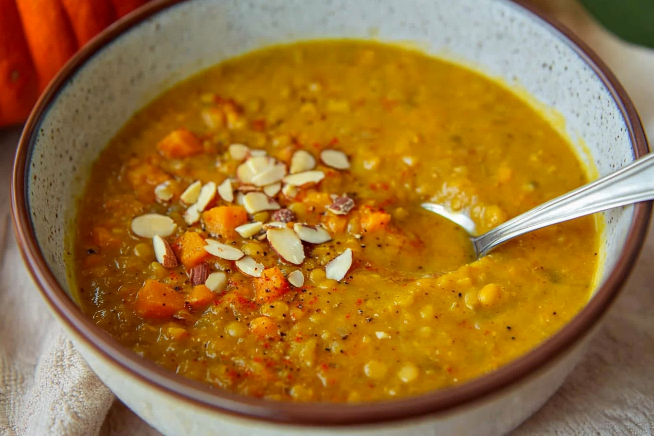 Potaje de lentejas con calabaza
