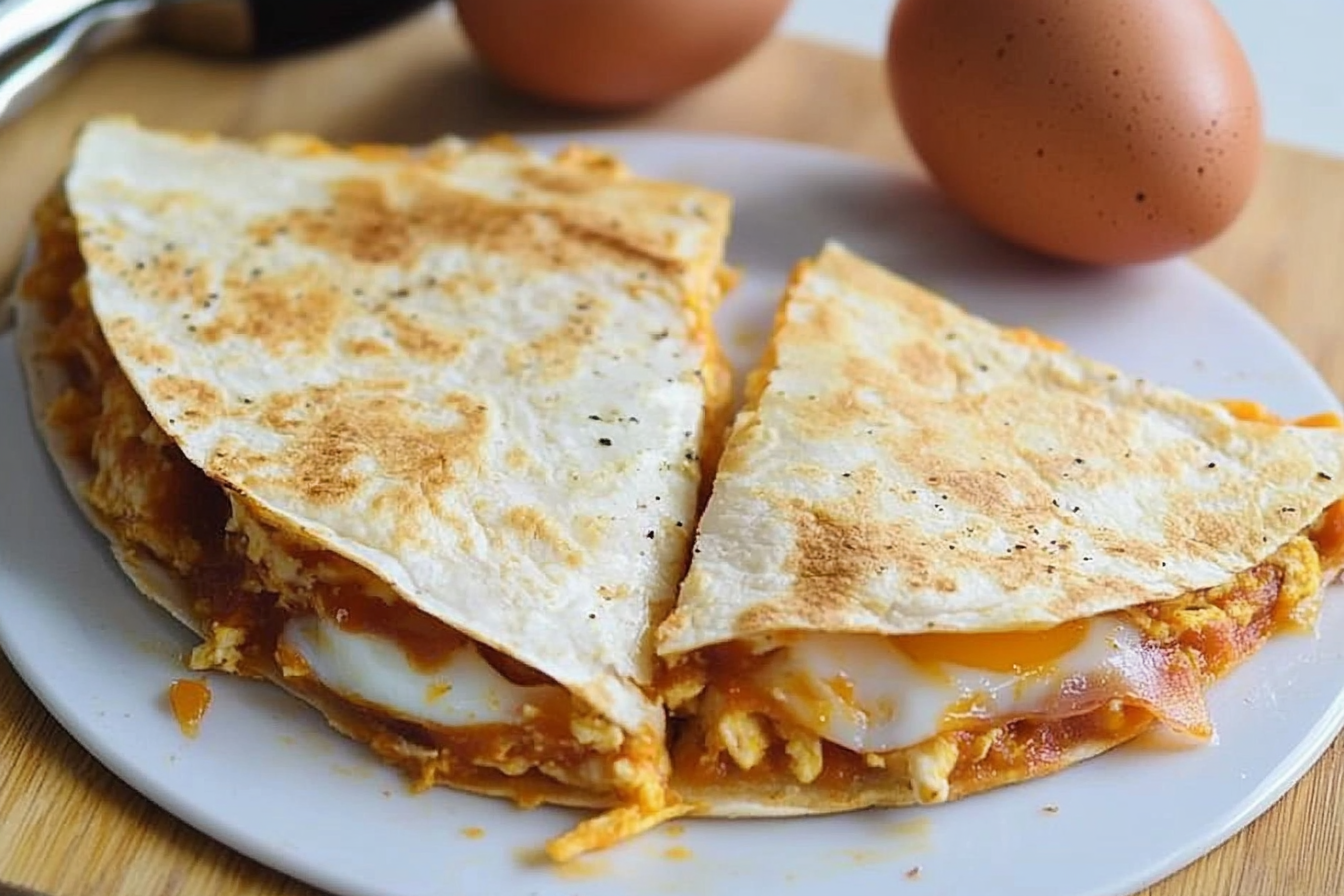 Quesadillas de pollo e ovo