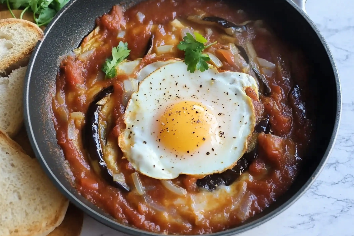 Refogado de berinjela com tomate