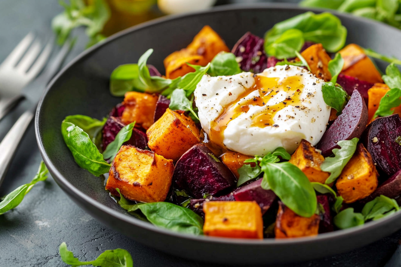 Salada de Beterraba e Batata Doce