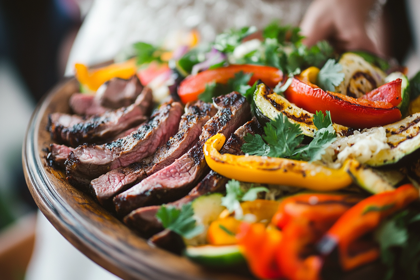 Salada de Legumes Grelhados com Carne