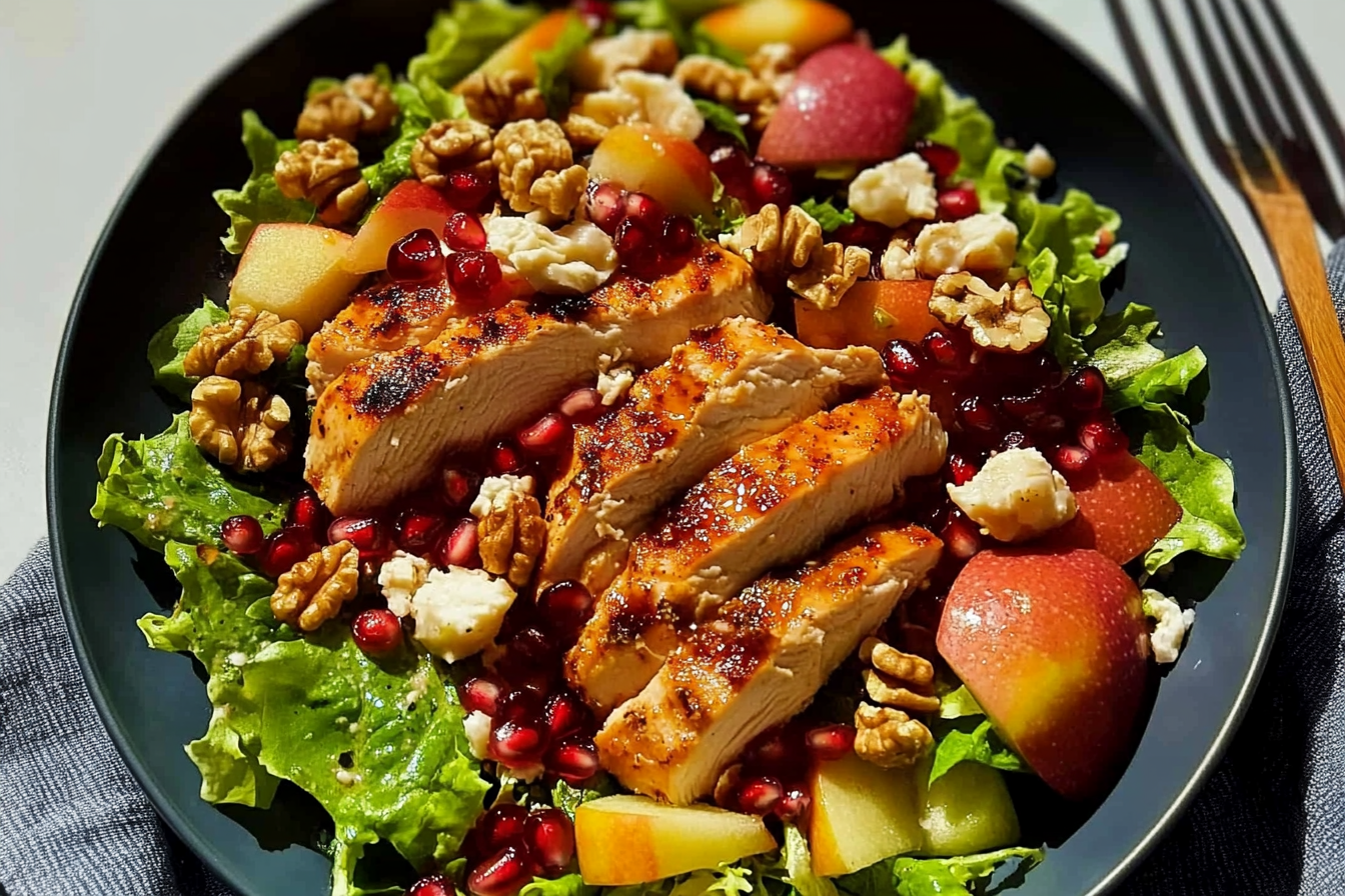 Salada de frango com romã