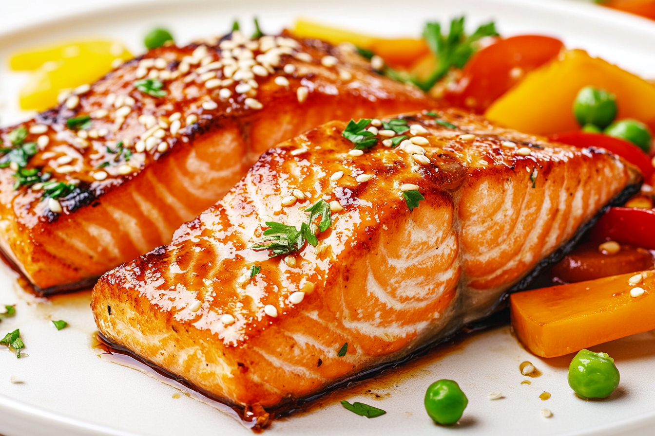 Salmão Frito com Soja