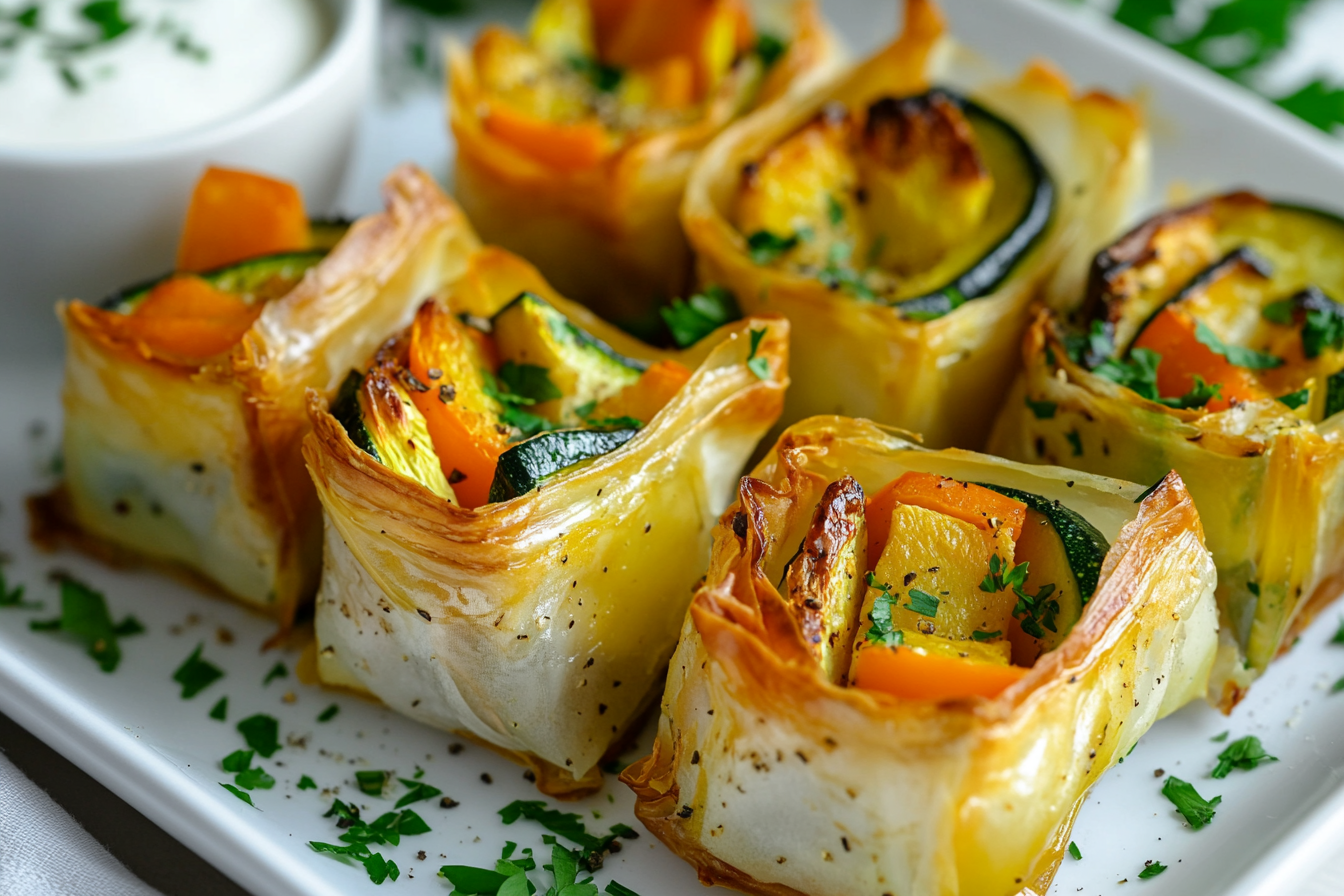 Saquitos Filo Vegetarianos