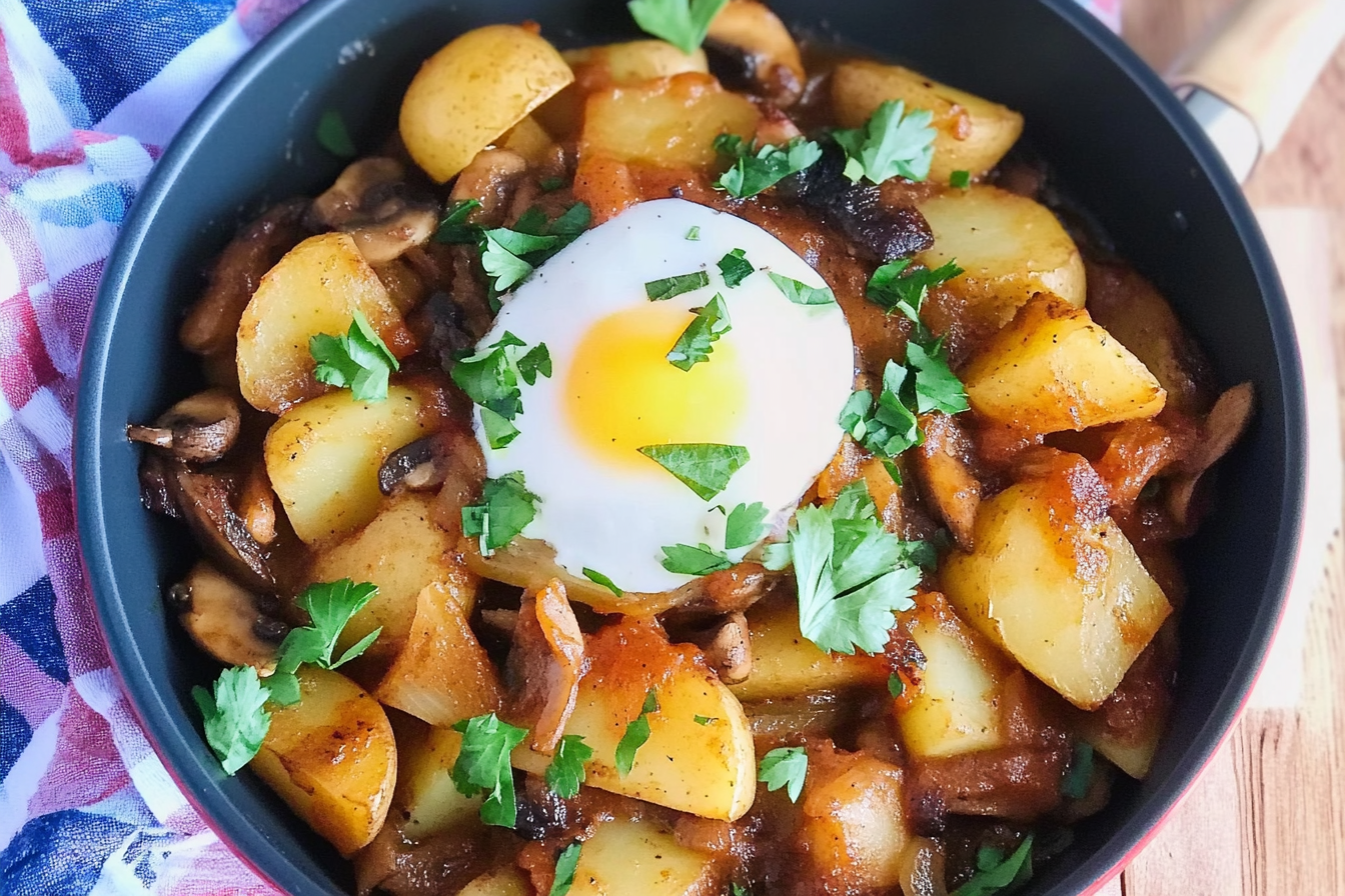 Sartén picante de champiñones