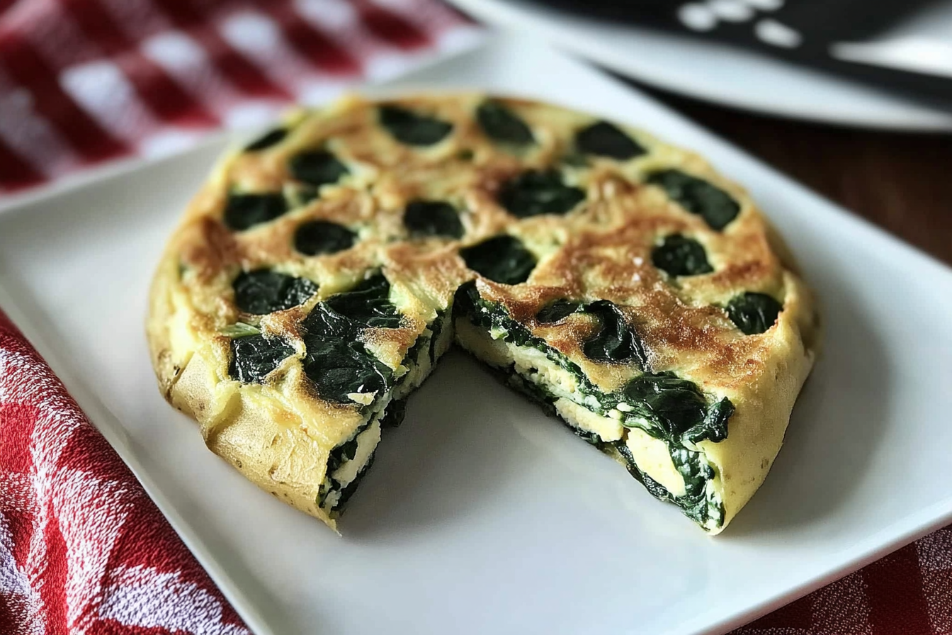 Tortilha de Batata com Espinafre