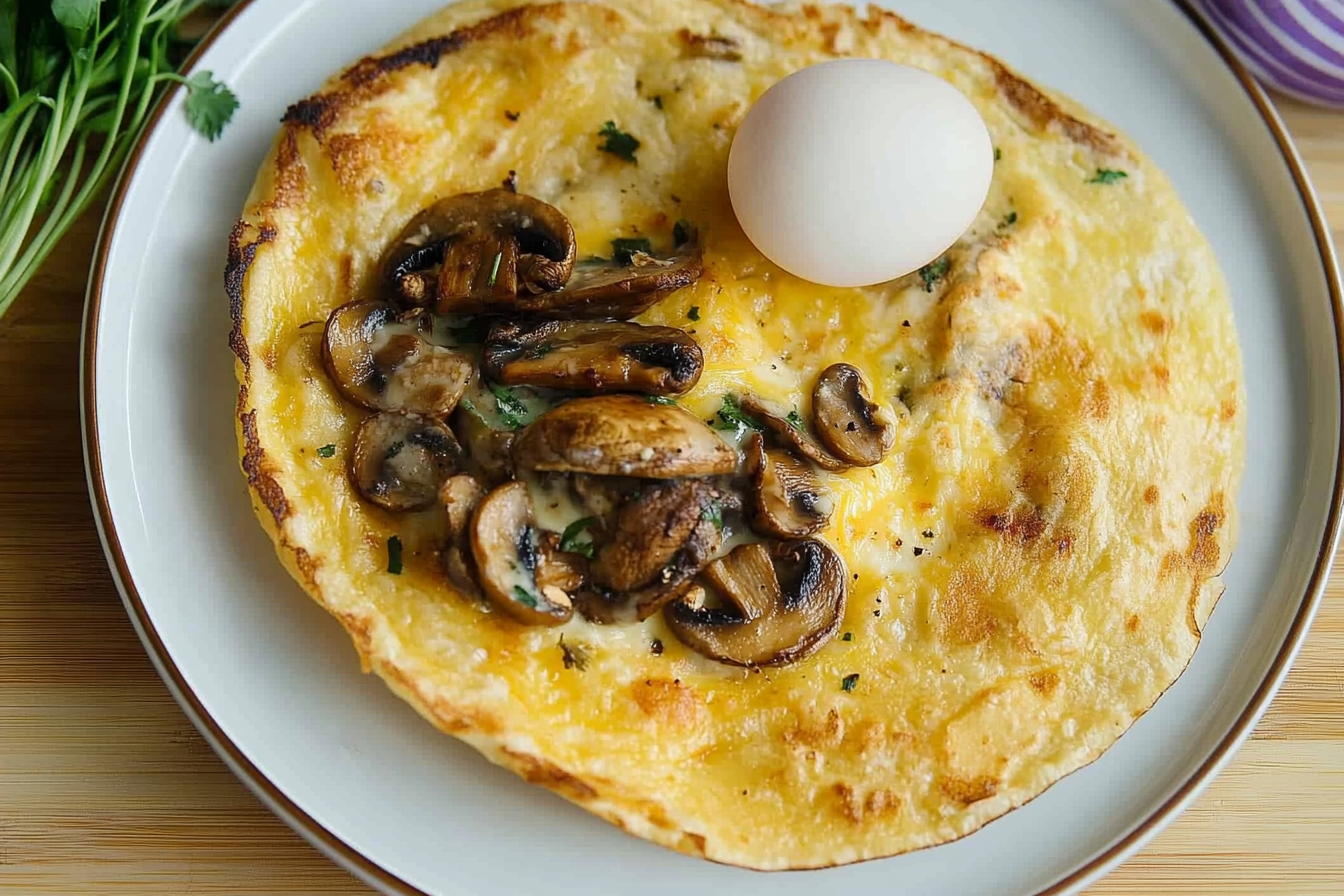 Tortilla de Champiñones e Queijos
