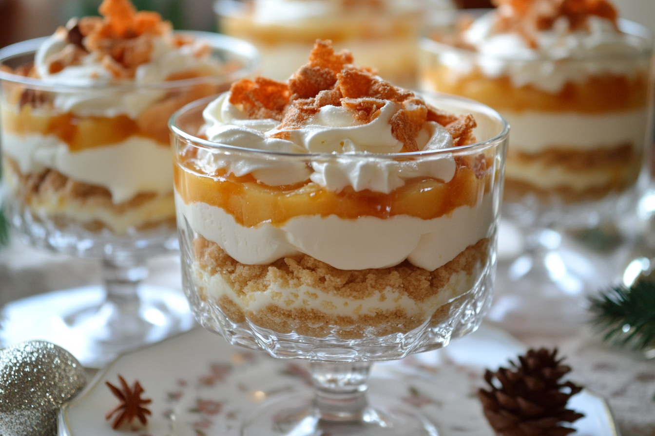 Trifle de Eggnog e Ambrosia