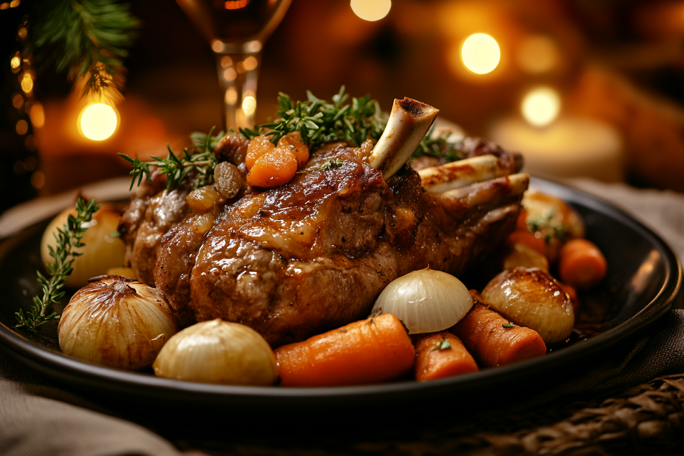 Jarrets de cordeiro à mostarda