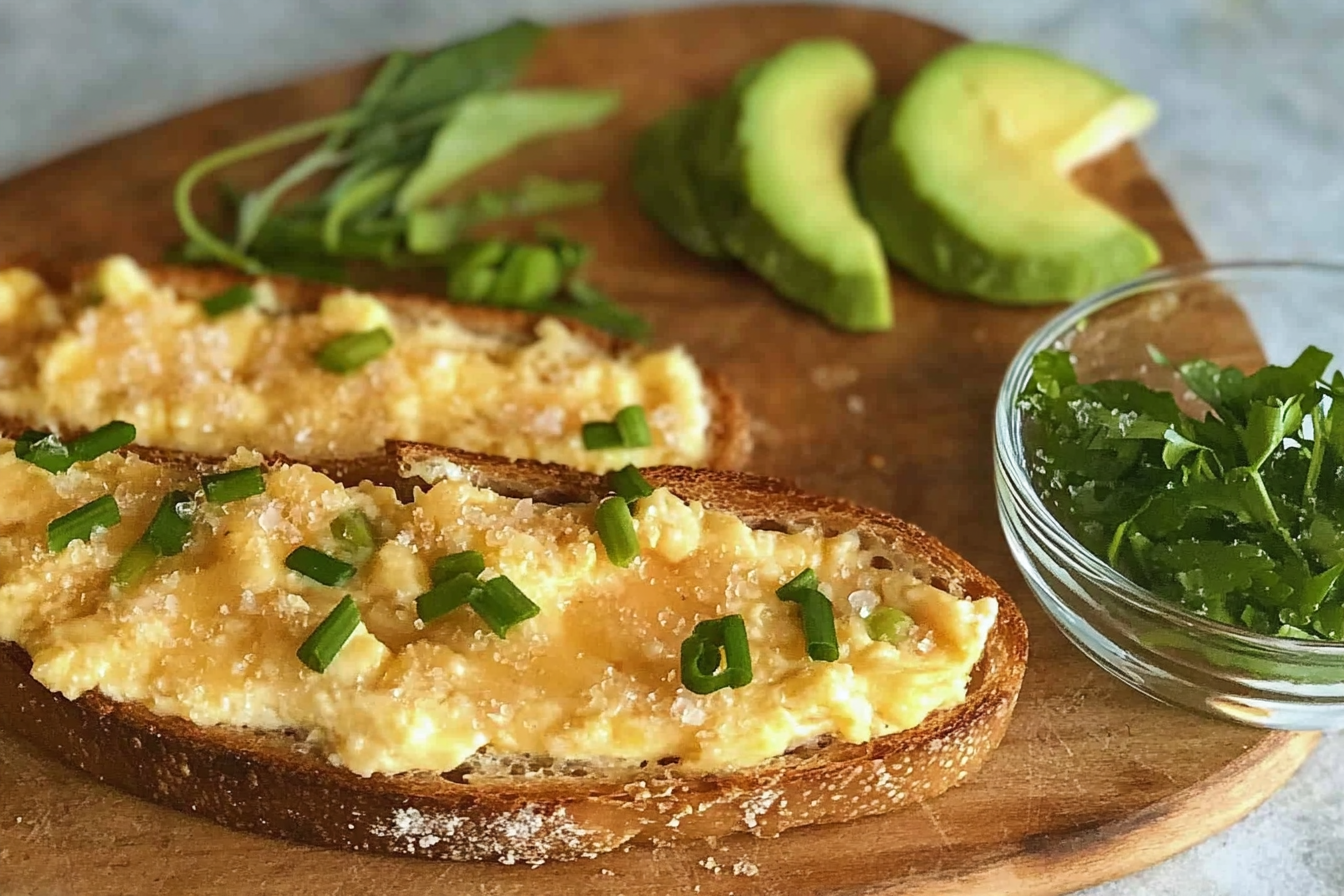 Ovos mexidos com queijo