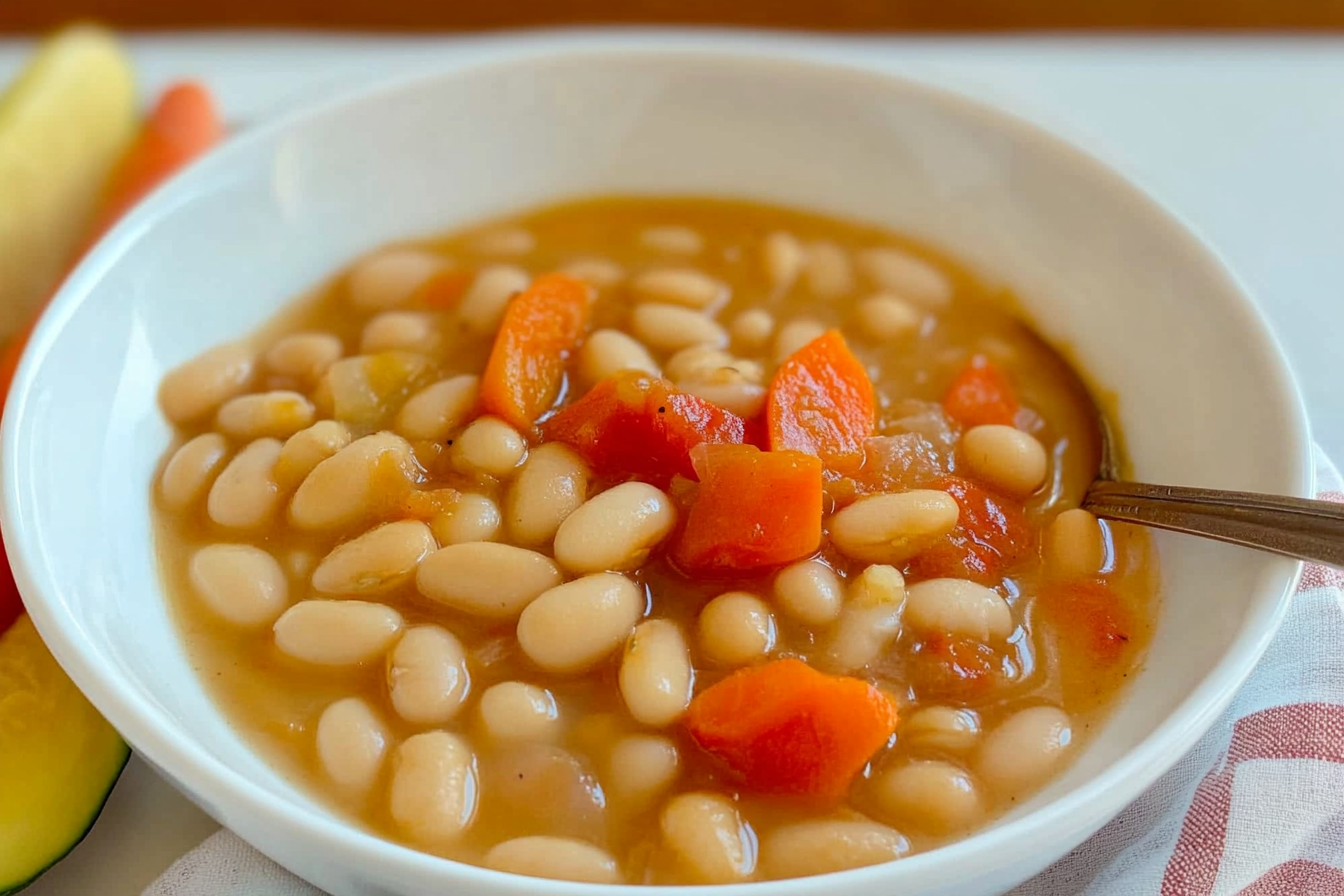 Alubias blancas con verduras