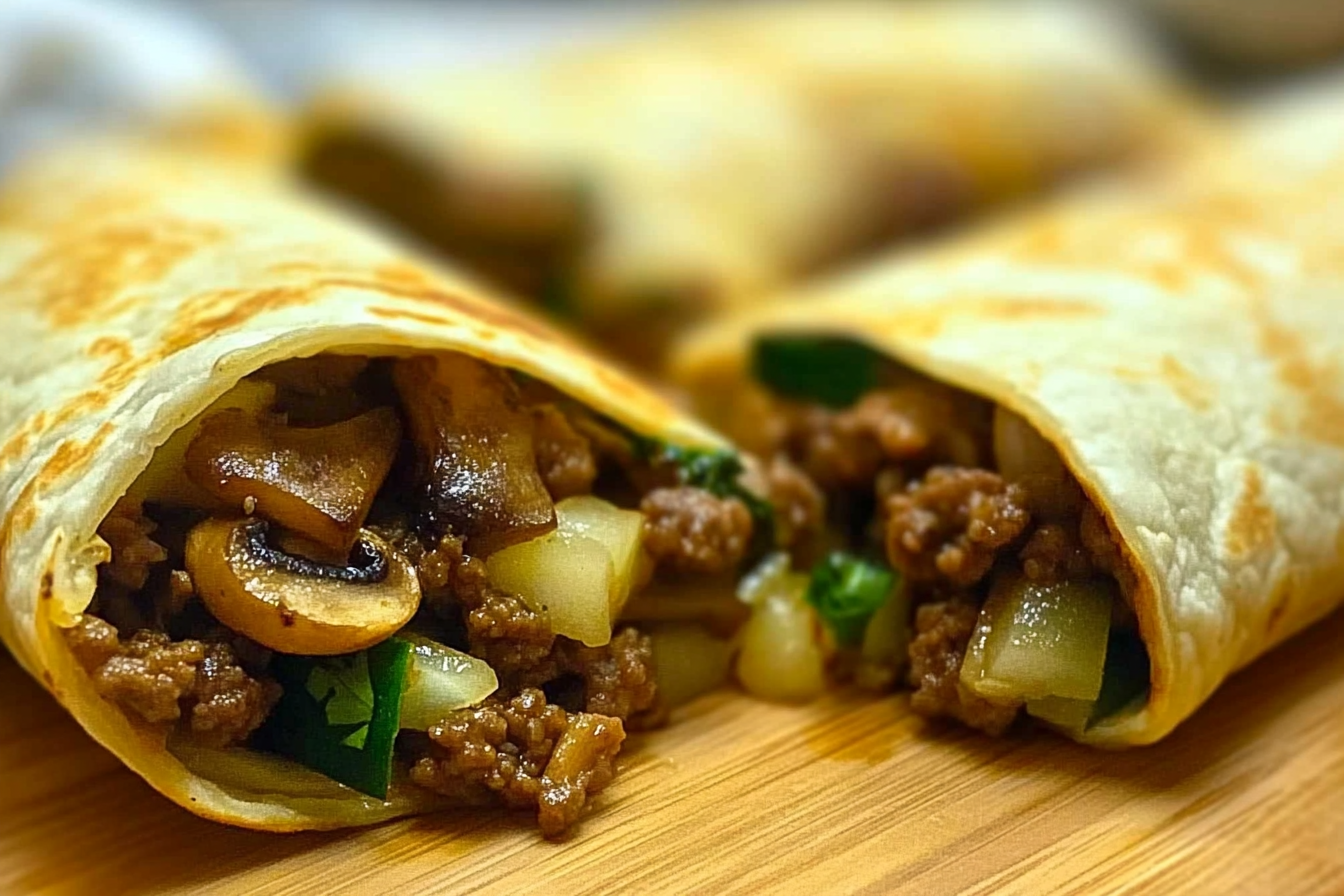 Burritos de Carne e Champignon