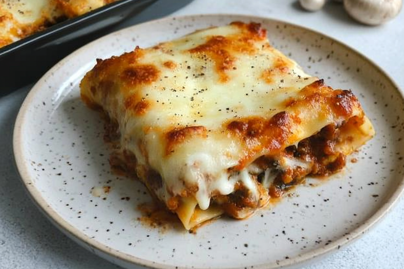 Canelones de Carne e Champignon