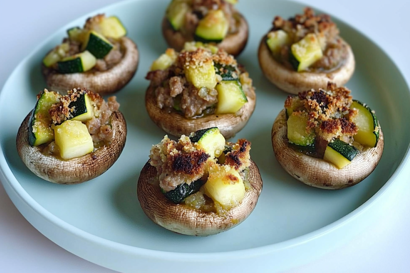 Champiñones rellenos de carne