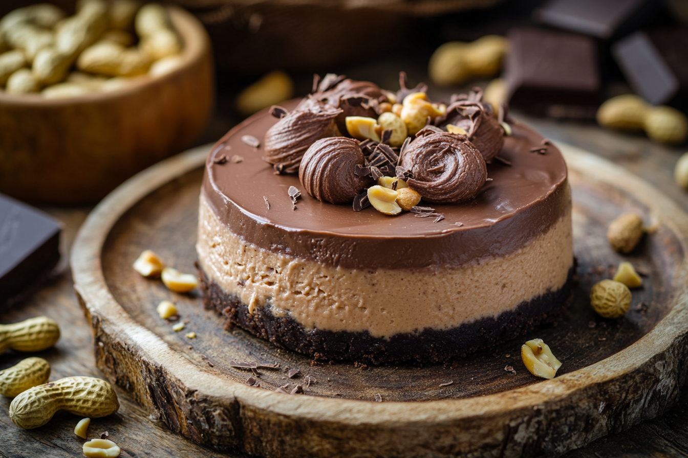 Cheesecake de Chocolate com Amendoim