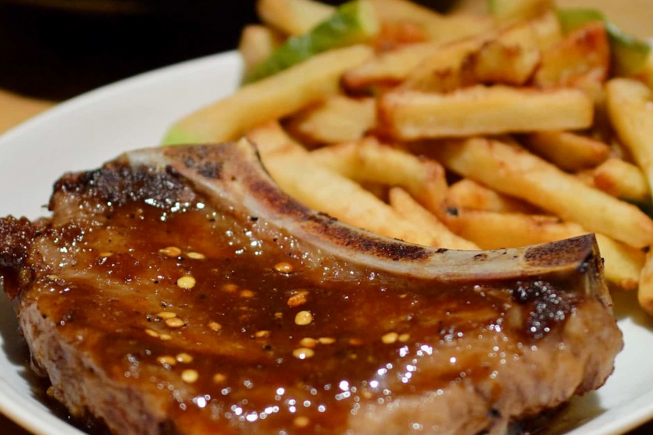 Chuleta de ternera a la barbacoa