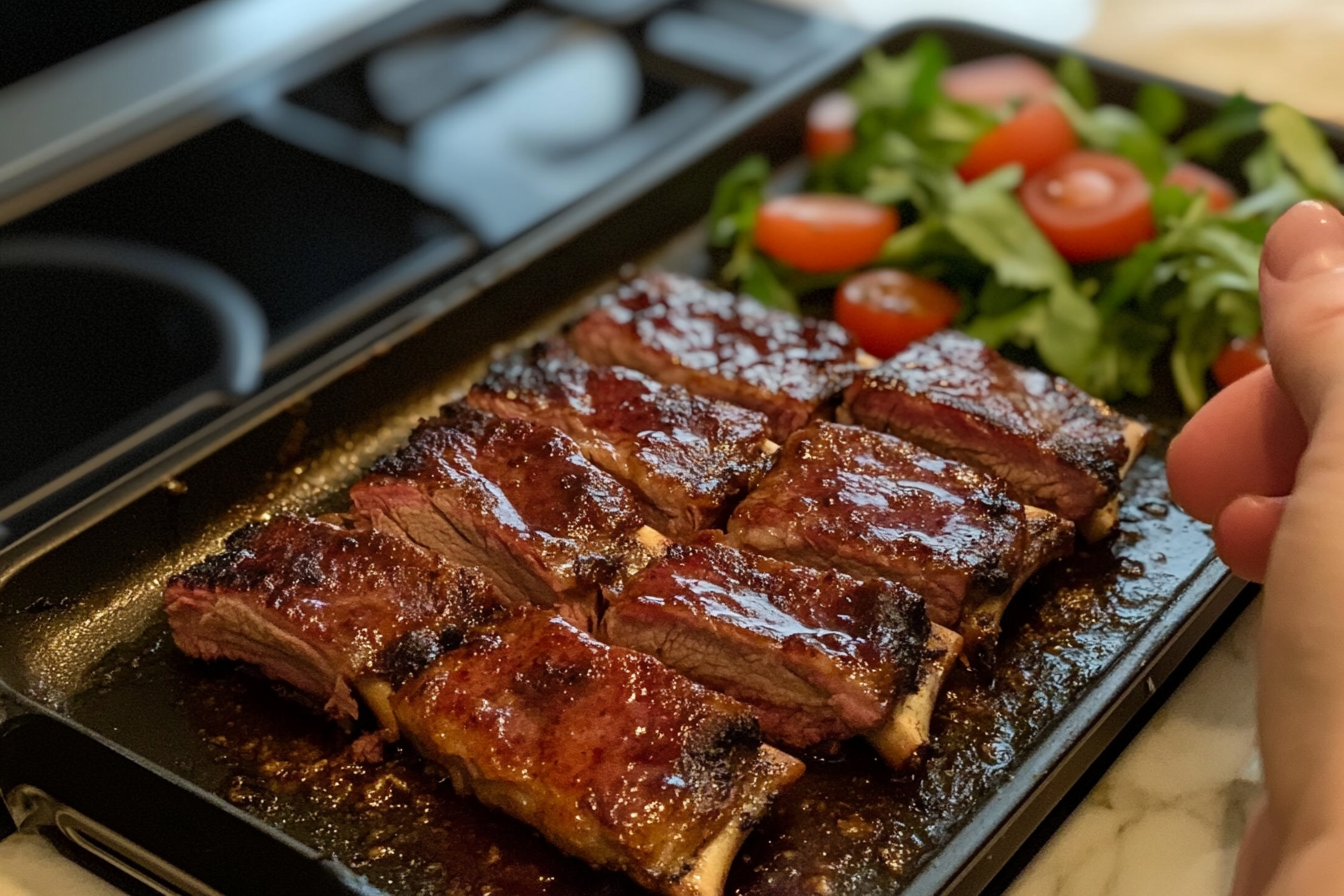 Costelas de carne bovina assadas