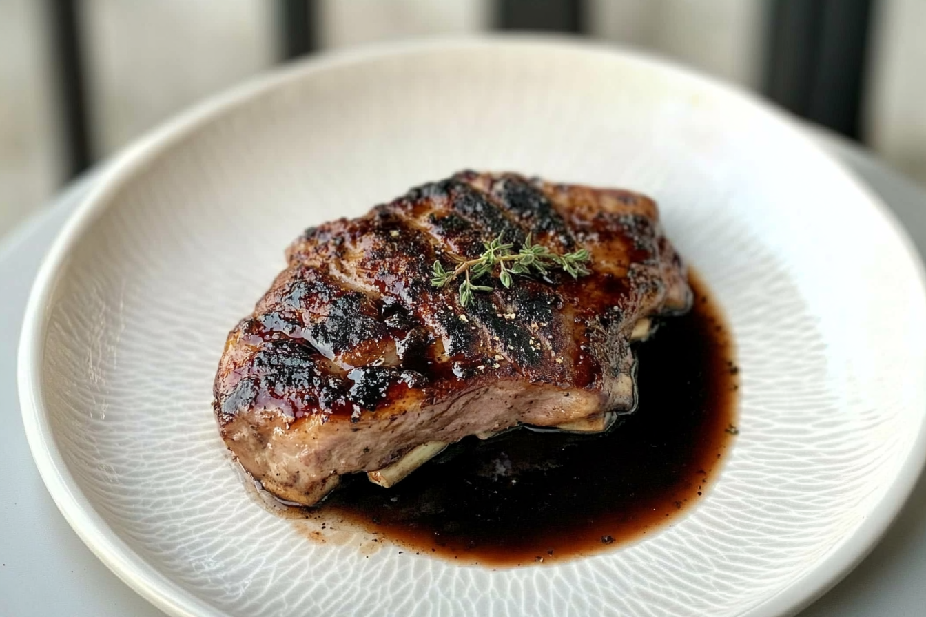 Costelas de porco com balsâmico