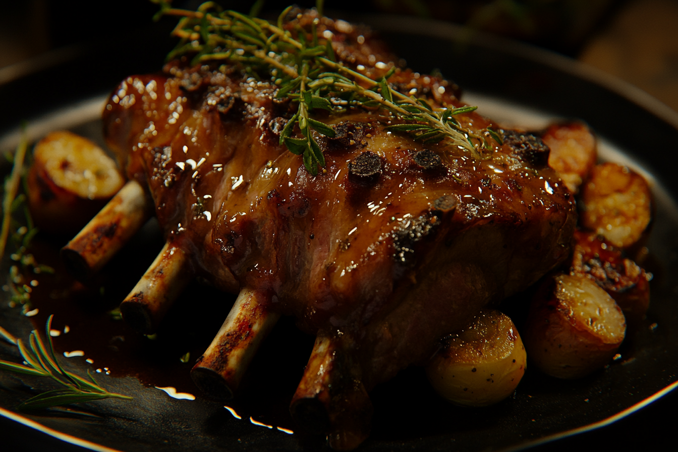 Costeletas de cordeiro ao mel