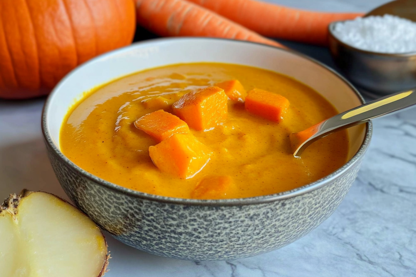 Crema de cenoura e abóbora