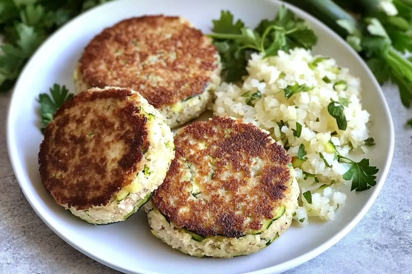 Hamburguesas de Atum e Abobrinha