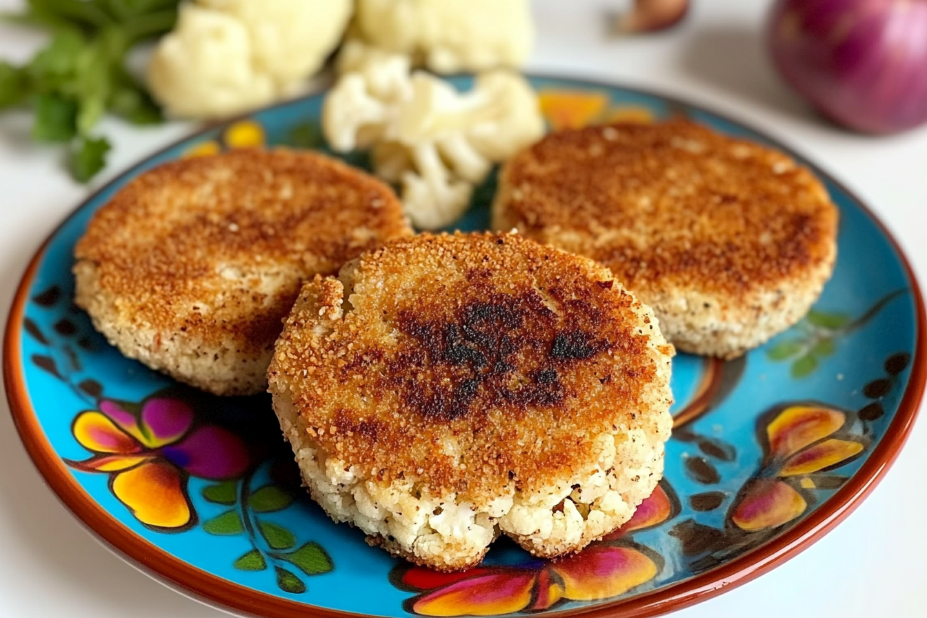 Hamburguesas de Atum e Couve-flor